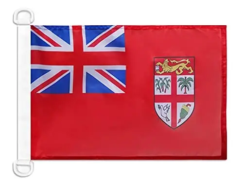 Fiji Civil Ensign NAUTICAL Flag 18'' x 12'' - Fijian merchant flags 30 x 45 cm. - Banner 12x18 in for boat - AZ FLAG - 1