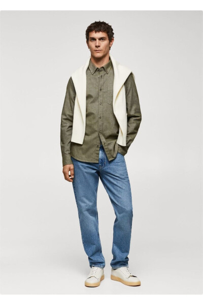 Fil-à-fil 100% Cotton Shirt - MANGO MAN (1)