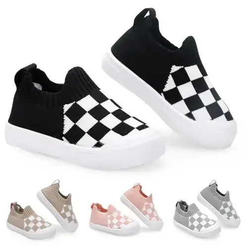 Mesh Toddler Shoes,Baby Sneakers Girls Boys, Baby Sock Shoe,Slip-On Baby Walking Shoes,Breathable Toddler Tennis Shoes,Baby Non-Slip Breathable Slippers with Soft Rubber Soles 6 9 12 18 24 Months - 1