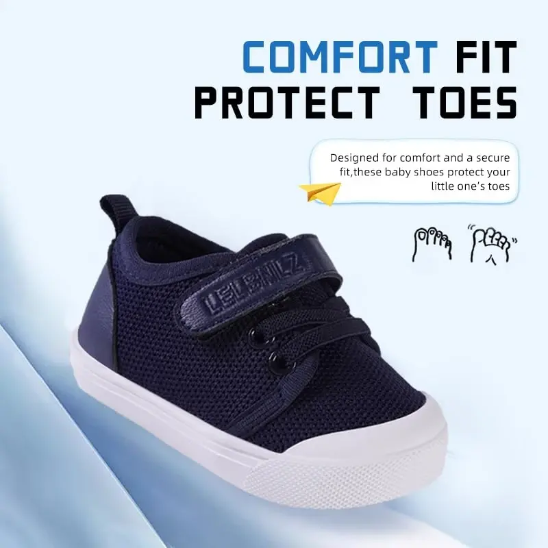 Mesh Toddler Shoes,Baby Sneakers Girls Boys, Baby Sock Shoe,Slip-On Baby Walking Shoes,Breathable Toddler Tennis Shoes,Baby Non-Slip Breathable Slippers with Soft Rubber Soles 6 9 12 18 24 Months - 2