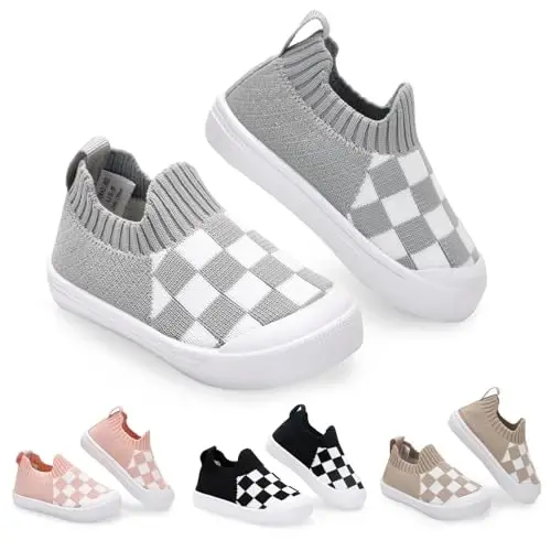 Mesh Toddler Shoes,Baby Sneakers Girls Boys, Baby Sock Shoe,Slip-On Baby Walking Shoes,Breathable Toddler Tennis Shoes,Baby Non-Slip Breathable Slippers with Soft Rubber Soles 6 9 12 18 24 Months - 1