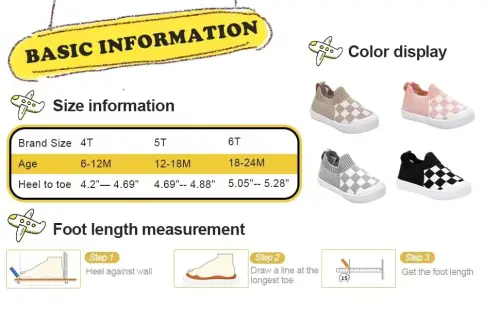 Mesh Toddler Shoes,Baby Sneakers Girls Boys, Baby Sock Shoe,Slip-On Baby Walking Shoes,Breathable Toddler Tennis Shoes,Baby Non-Slip Breathable Slippers with Soft Rubber Soles 6 9 12 18 24 Months - 6