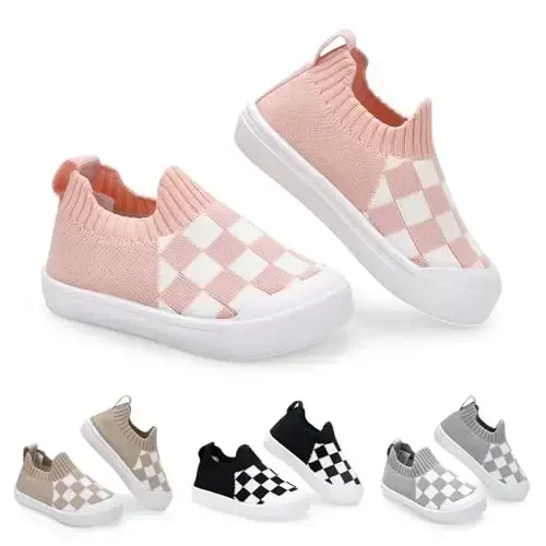 Mesh Toddler Shoes,Baby Sneakers Girls Boys, Baby Sock Shoe,Slip-On Baby Walking Shoes,Breathable Toddler Tennis Shoes,Baby Non-Slip Breathable Slippers with Soft Rubber Soles 6 9 12 18 24 Months 