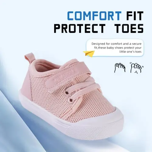 Mesh Toddler Shoes,Baby Sneakers Girls Boys, Baby Sock Shoe,Slip-On Baby Walking Shoes,Breathable Toddler Tennis Shoes,Baby Non-Slip Breathable Slippers with Soft Rubber Soles 6 9 12 18 24 Months - MESH (1)