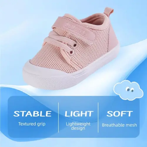 Mesh Toddler Shoes,Baby Sneakers Girls Boys, Baby Sock Shoe,Slip-On Baby Walking Shoes,Breathable Toddler Tennis Shoes,Baby Non-Slip Breathable Slippers with Soft Rubber Soles 6 9 12 18 24 Months - 4