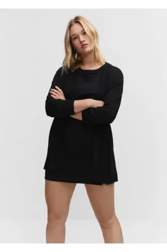 Fine knit cardigan - Black - 8