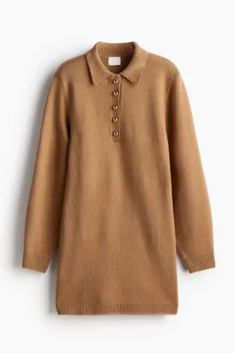 Fine knit collared dress - 1
