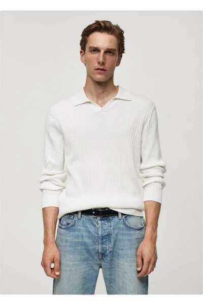 Fine line knitted polo - 1