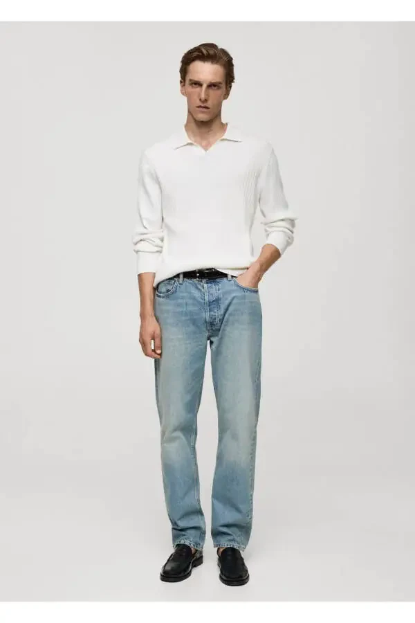 Fine line knitted polo - 2