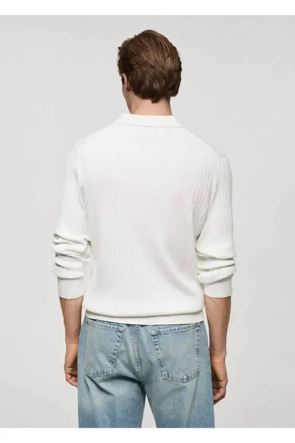 Fine line knitted polo - 4