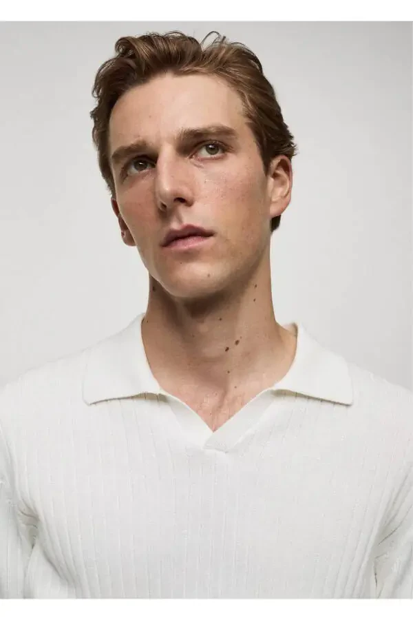 Fine line knitted polo - 8