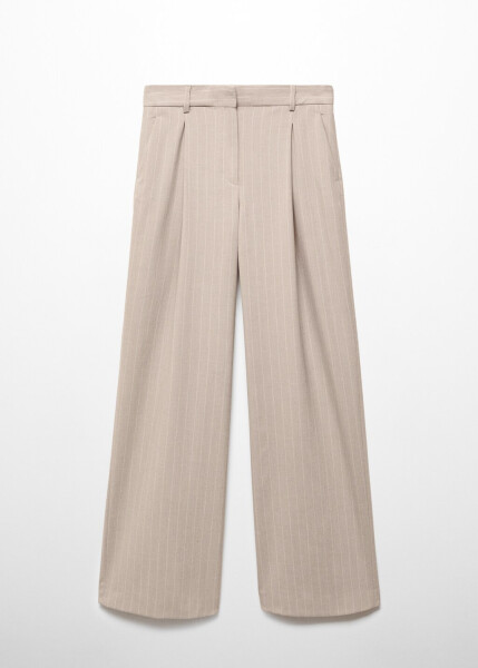 Fine Striped Fabric Trousers - 1