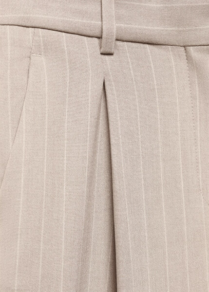 Fine Striped Fabric Trousers - 7