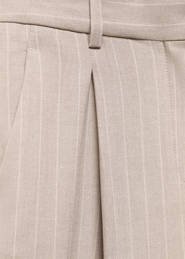 Fine Striped Fabric Trousers - 7