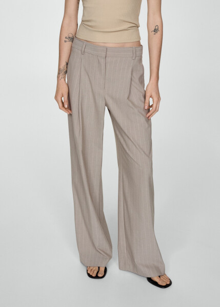 Fine Striped Fabric Trousers - 9