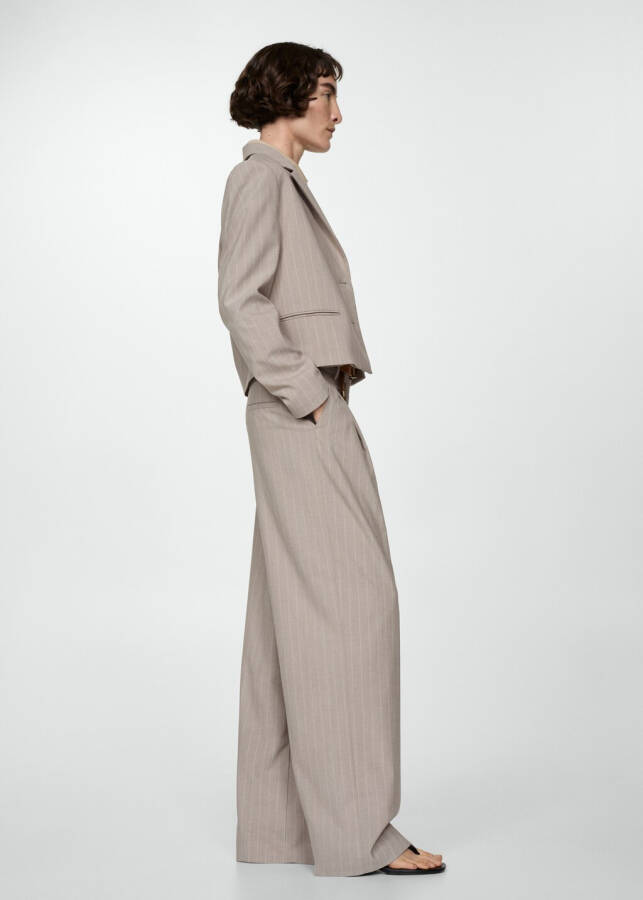 Fine Striped Fabric Trousers - 10