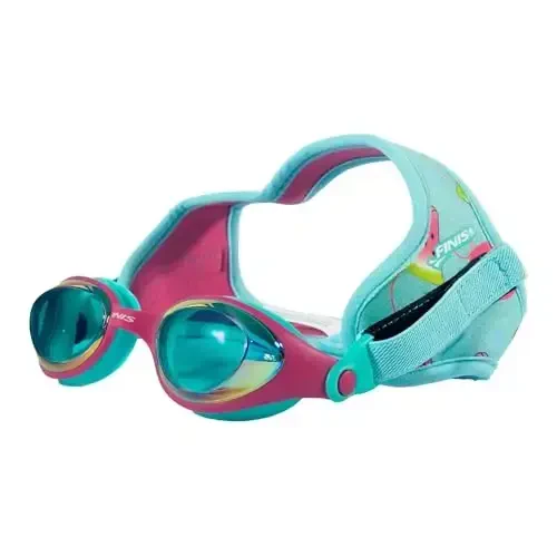 FINIS DragonFly Kids Swim Goggles - Ages 3-6, Adjustable Floating Strap, UV Protection, Anti-Fog - 1
