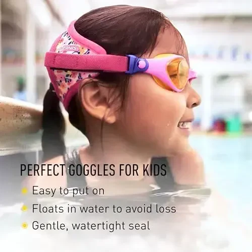 FINIS DragonFly Kids Swim Goggles - Ages 3-6, Adjustable Floating Strap, UV Protection, Anti-Fog - 3