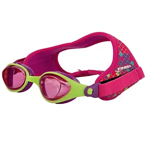 FINIS DragonFly Kids Swim Goggles - Ages 3-6, Adjustable Floating Strap, UV Protection, Anti-Fog - 1