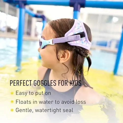 FINIS DragonFly Kids Swim Goggles - Ages 3-6, Adjustable Floating Strap, UV Protection, Anti-Fog - 3