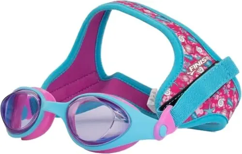 FINIS DragonFly Kids Swim Goggles - Ages 3-6, Adjustable Floating Strap, UV Protection, Anti-Fog - 1