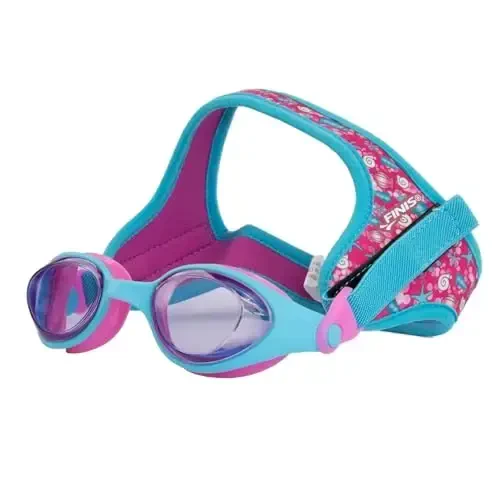 FINIS DragonFly Kids Swim Goggles - Ages 3-6, Adjustable Floating Strap, UV Protection, Anti-Fog - 1