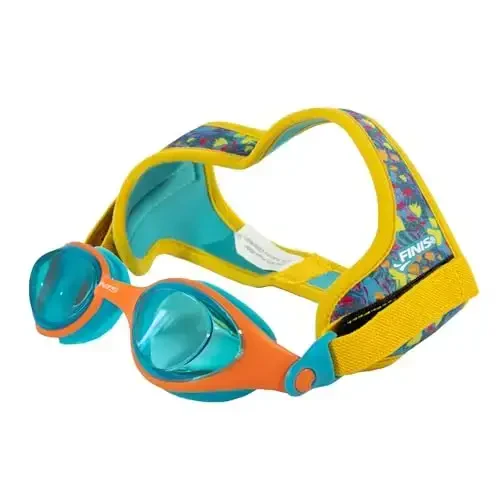 FINIS DragonFly Kids Swim Goggles - Ages 3-6, Adjustable Floating Strap, UV Protection, Anti-Fog - 1