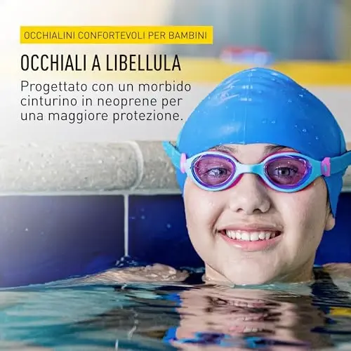 FINIS DragonFly Kids Swim Goggles - Ages 3-6, Adjustable Floating Strap, UV Protection, Anti-Fog - FINIS (1)