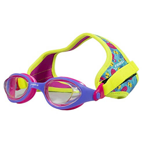 FINIS DragonFly Goggles - Kids Swim Goggles for Ages 3-8 with UV Protection, Buoyant Neoprene Strap, & Durable Lenses - PVC - 1