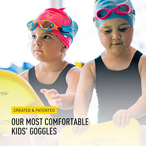 FINIS DragonFly Goggles - Kids Swim Goggles for Ages 3-8 with UV Protection, Buoyant Neoprene Strap, & Durable Lenses - PVC - 6