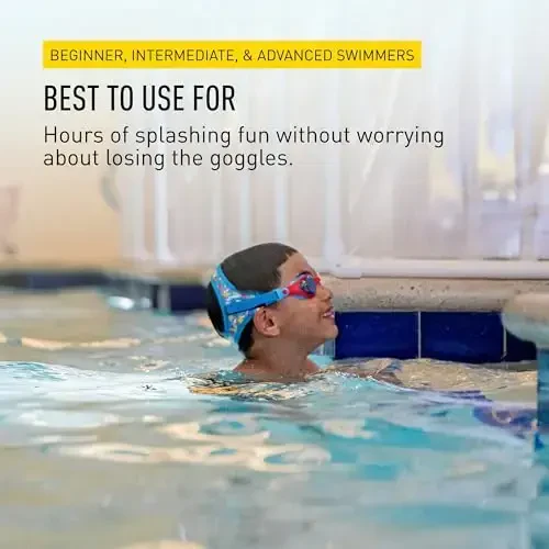 FINIS DragonFly Kids Swim Goggles - Ages 3-6, Adjustable Floating Strap, UV Protection, Anti-Fog - 5