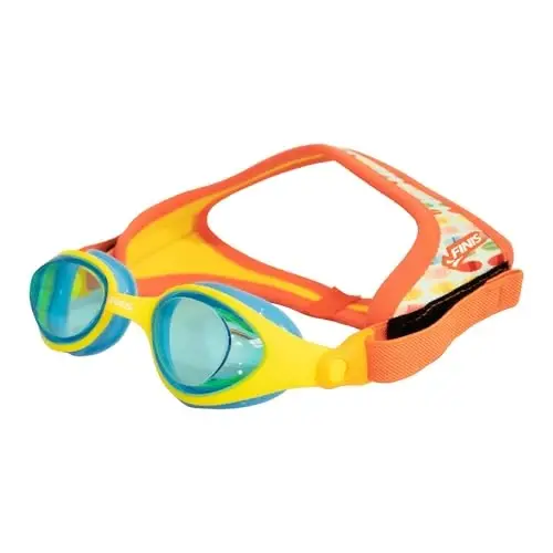 FINIS DragonFly Kids Swim Goggles - Ages 3-6, Adjustable Floating Strap, UV Protection, Anti-Fog 