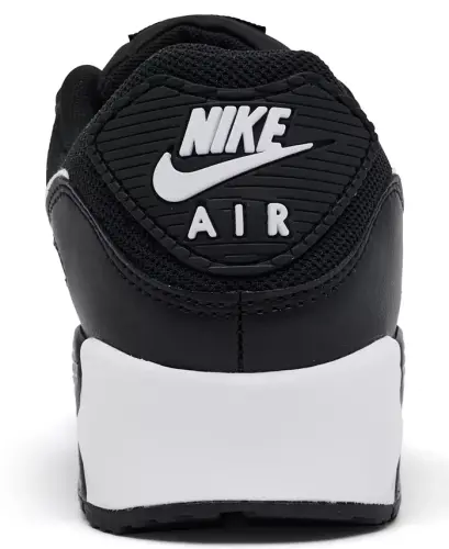 Finish Line-dan qora va oq rangdagi Women's Air Max 90 yengil sport poyafzal - 4