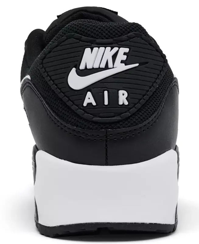 Finish Line-dan qora va oq rangdagi Women's Air Max 90 yengil sport poyafzal - 4