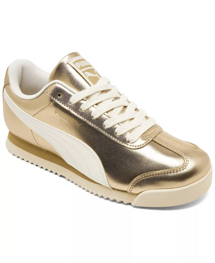 Finish Line Puma Gold/White dan ayollar uchun Roma Chrome Paris sport poyabzal - 1