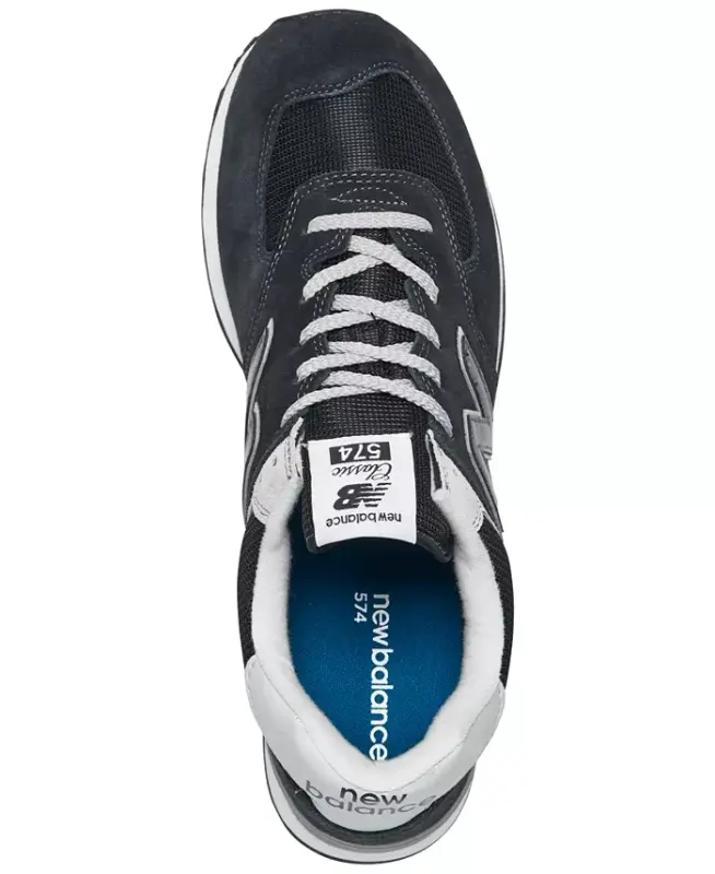 Finish Line'dan Erkaklar uchun 574 Casual Krossovkalar - Qora, Oq - 5