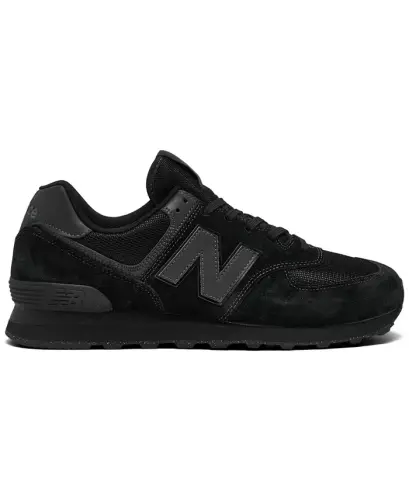 Finish Line'dan Erkaklar uchun 574 Casual Krossovkalari - Uch karra qora - NEW BALANCE (1)