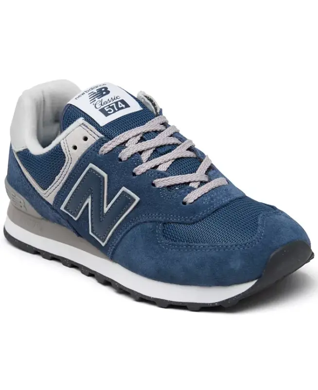 Men's 574 Casual Sneakers from Finish Line - Blue, White - NEW BALANCE