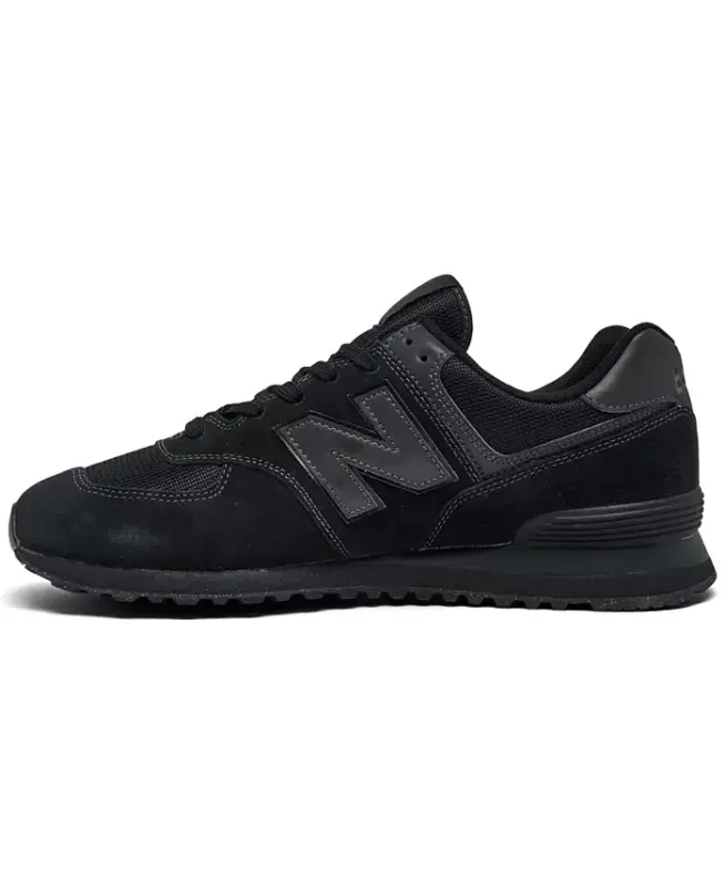 Men's 574 Casual Sneakers from Finish Line - Triple Black - 6