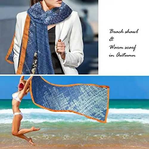 FINIZO Ayollar ro'mollari Lady Yengil Yumshoq Moda Solid Sharf O'rash Ro'mol Har Qanday Mavsum uchun - 6