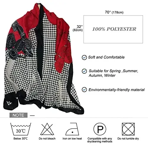 FINIZO Ayollar Sharflari Lady Yengil Yumshoq Moda Qattiq Sharf O'rash Ro'mol Barcha Fasllar uchun - 5