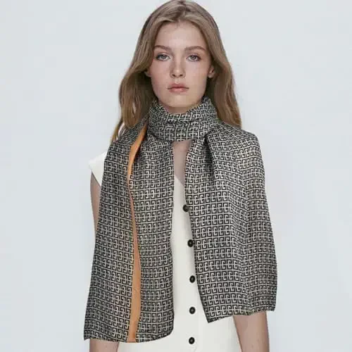 FINIZO Ayollar Sharflari Lady Yengil Yumshoq Moda Qattiq Sharf O'rash Ro'mol barcha fasllar uchun - 6