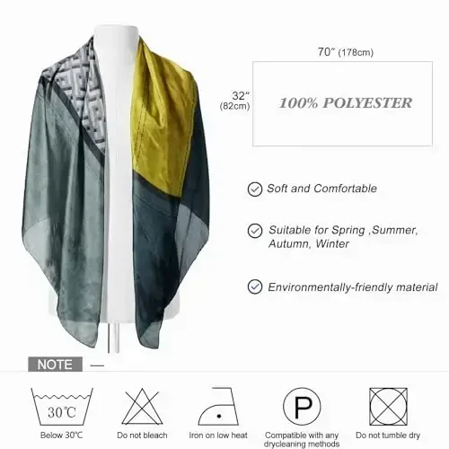 FINIZO Ayollar Sharflari Lady Yengil Yumshoq Moda Qattiq Sharf O'rash Ro'mol Barcha Mavsum uchun - 5