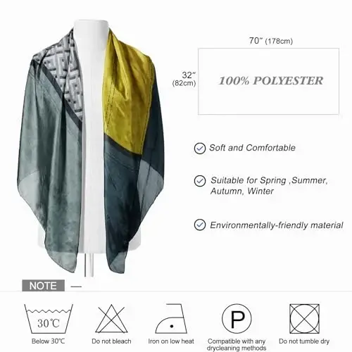 FINIZO Ayollar Sharflari Lady Yengil Yumshoq Moda Qattiq Sharf O'rash Ro'mol Barcha Mavsum uchun - 5