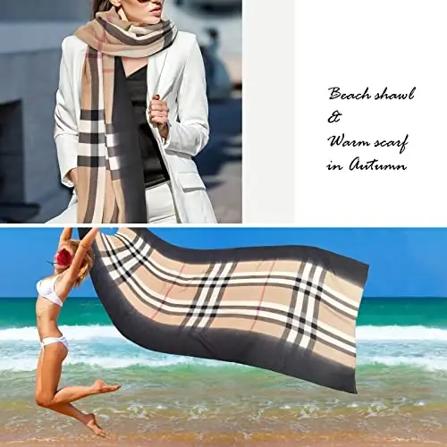 FINIZO Ayollar Sharflari Lady Yengil Yumshoq Moda Qattiq Sharf O'rash Ro'mol Barcha Mavsum uchun - 6