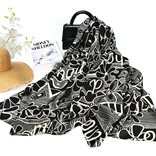 FINIZO Ayollar Sharflari Xonim Yengil Yumshoq Moda Qattiq Sharf O'rash Ro'mol barcha fasllar uchun - 4