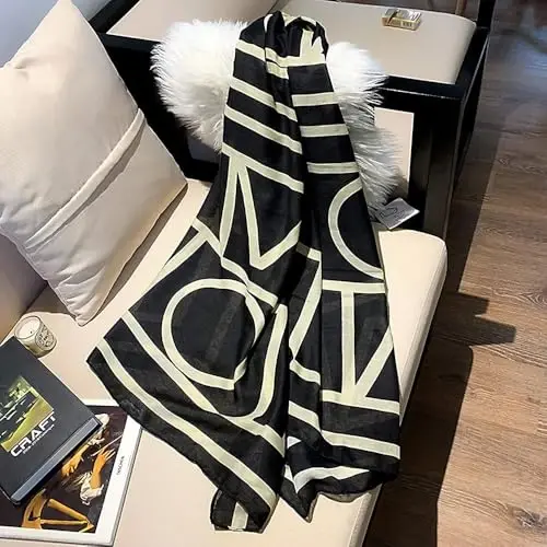 FINIZO Women's Scarves Lady Light Soft Fashion Solid Scarf Wrap Shawl for All Season - 2