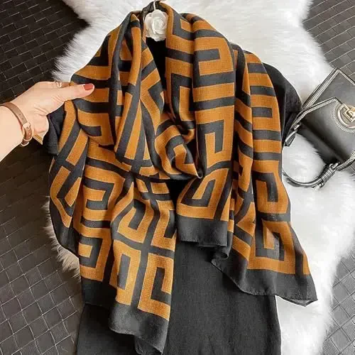 FINIZO Women's Scarves Lady Light Soft Fashion Solid Scarf Wrap Shawl for All Season - 5