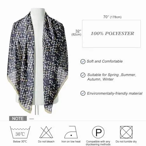 FINIZO Women's Scarves Lady Light Soft Fashion Solid Scarf Wrap Shawl for All Season - 5