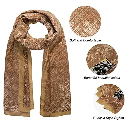 FINIZO Women's Scarves Lady Light Soft Fashion Solid Scarf Wrap Shawl for All Season - 3